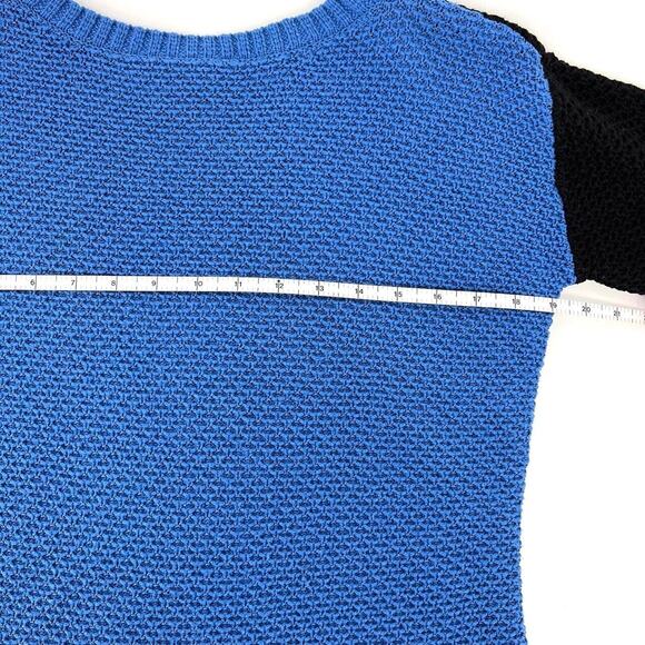 St. John Yellow Label Black Blue Color Block Sweater Size S - Picture 5 of 9
